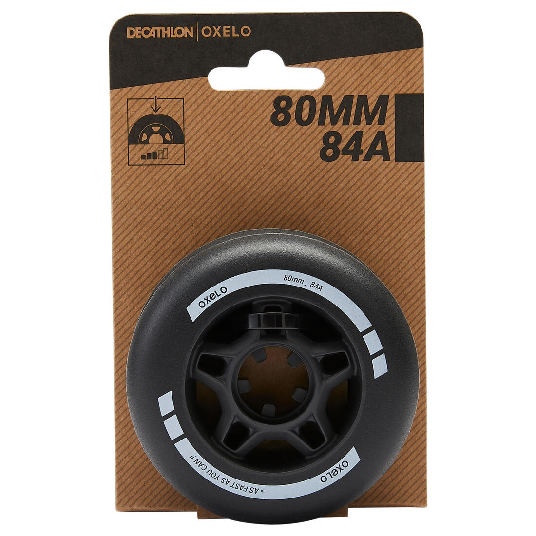 4 roues de roller en ligne fitness FIT 80mm 84A blanches