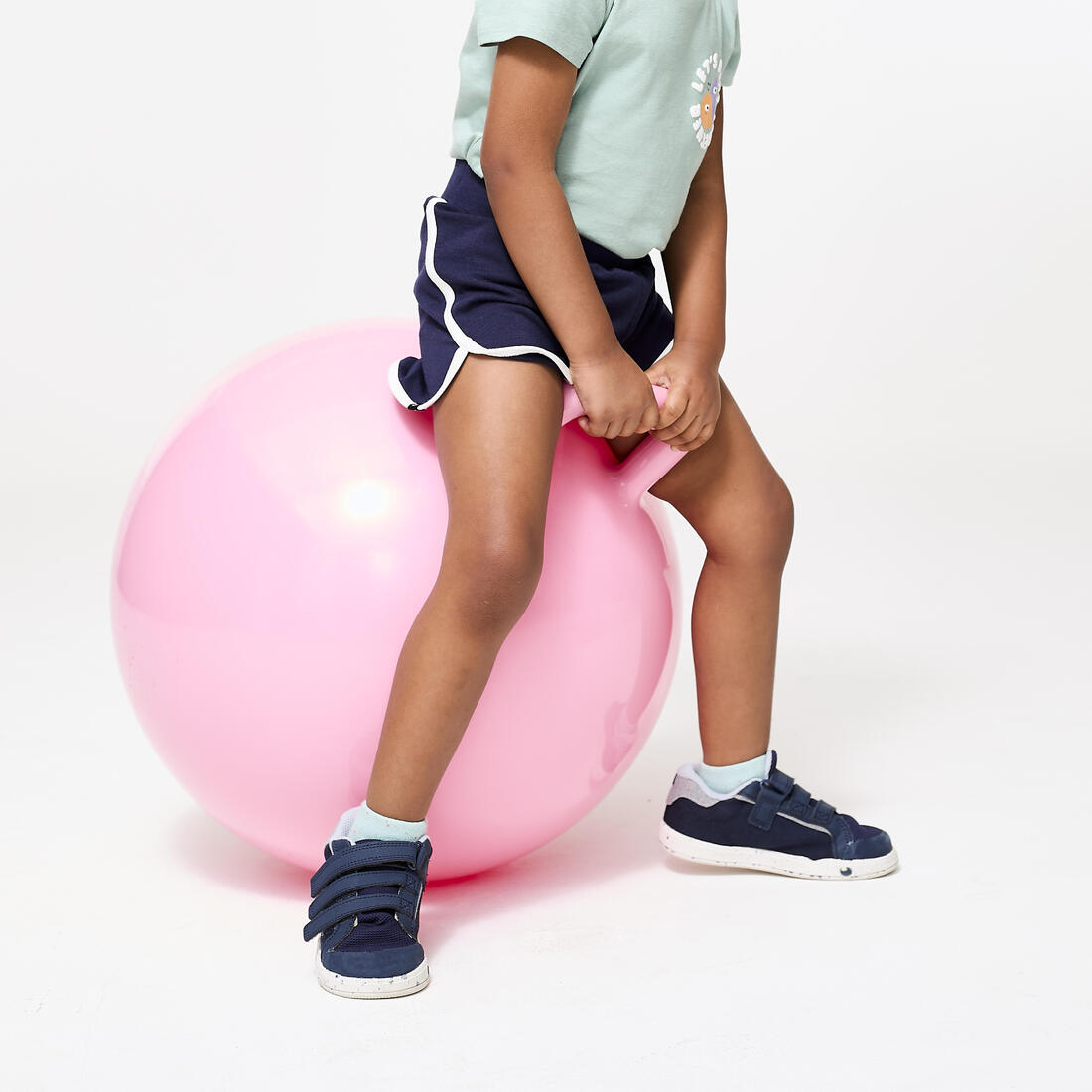 Ballon sauteur enfant 45cm, rose poudré