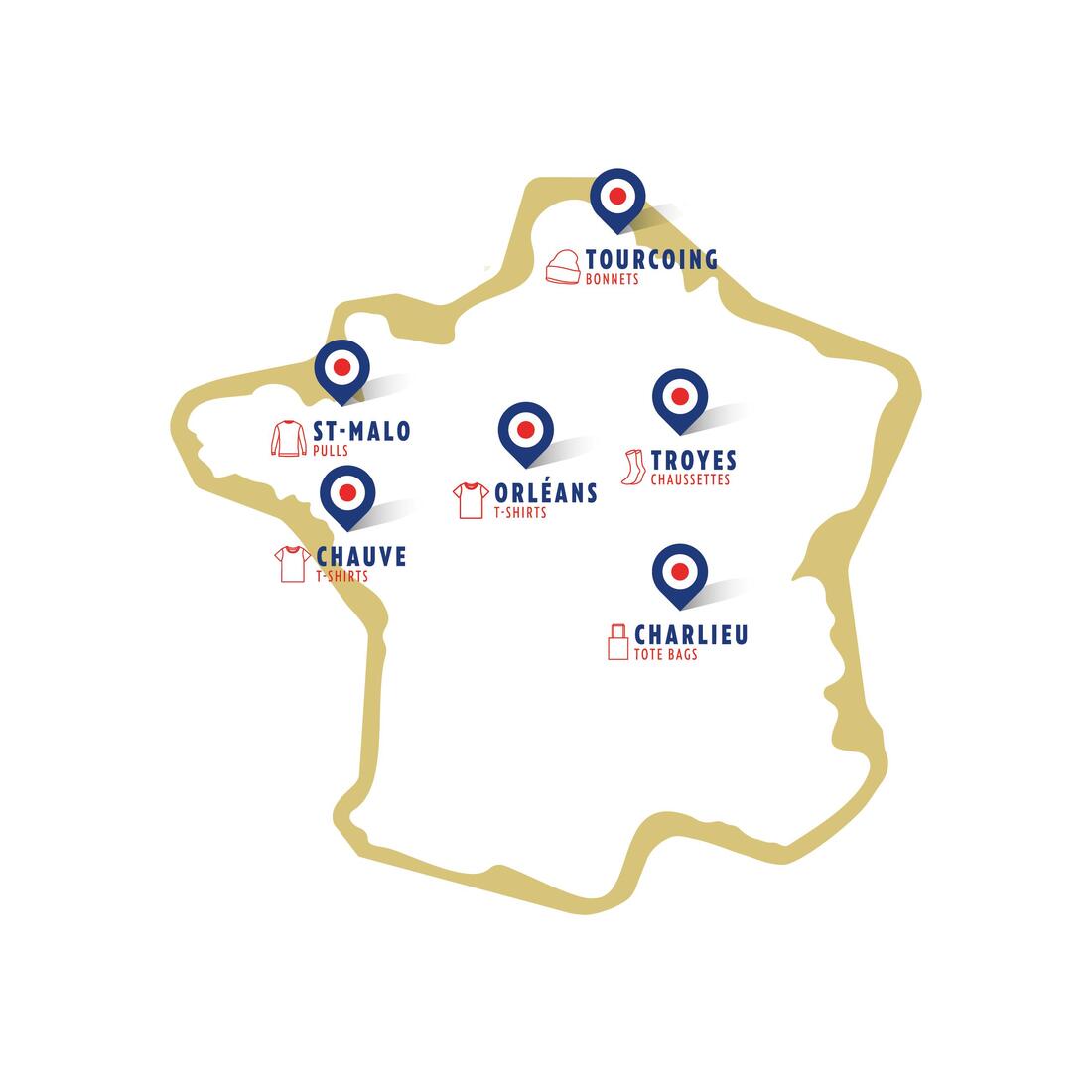 T-shirt Paris 2024 Homme Made in France