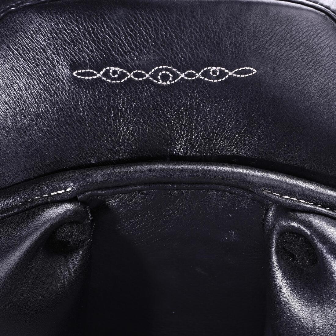 Selle équitation cuir polyvalente 17,5" Cheval - Paddock noire