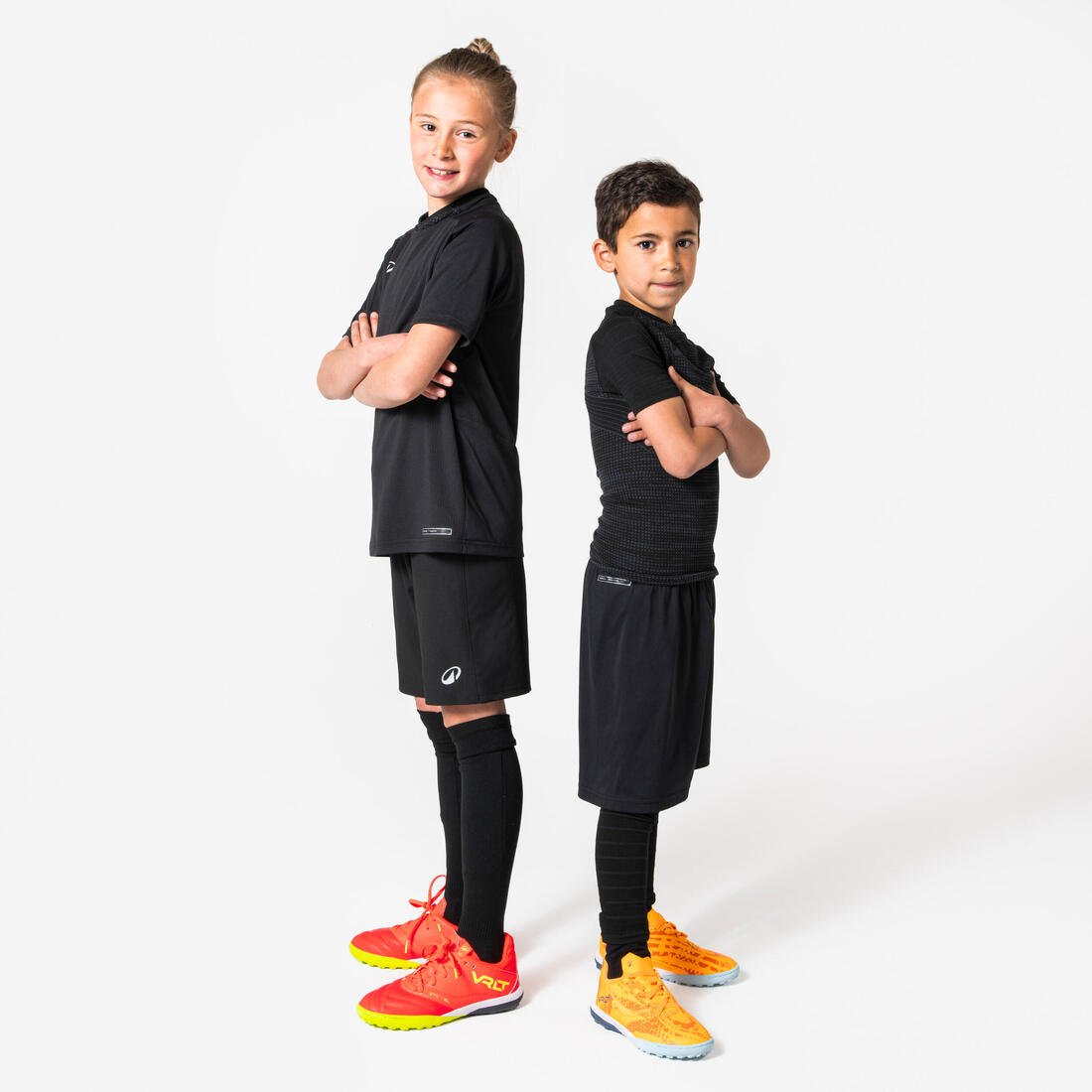 Sous-maillot de foot thermique manches courtes enfant Keepdry 500 noir