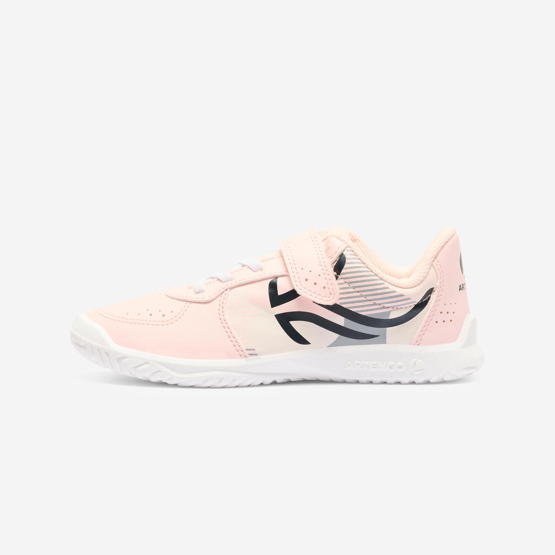 Chaussures de sport à scratch résistantes enfant,  TS130 rose et