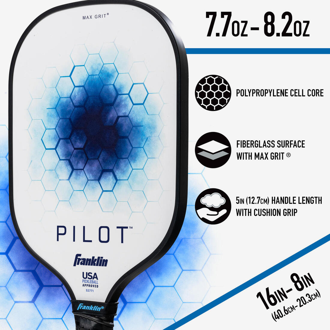Set Pickleball Franklin Pilot - 2 Raquettes Fibre Verre & 4 Balles X-40