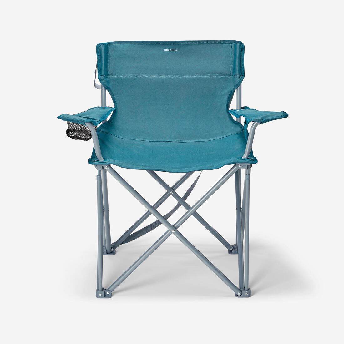 Chaise ultra large de camping avec accoudoir, pliante et confortable – bleu canard
