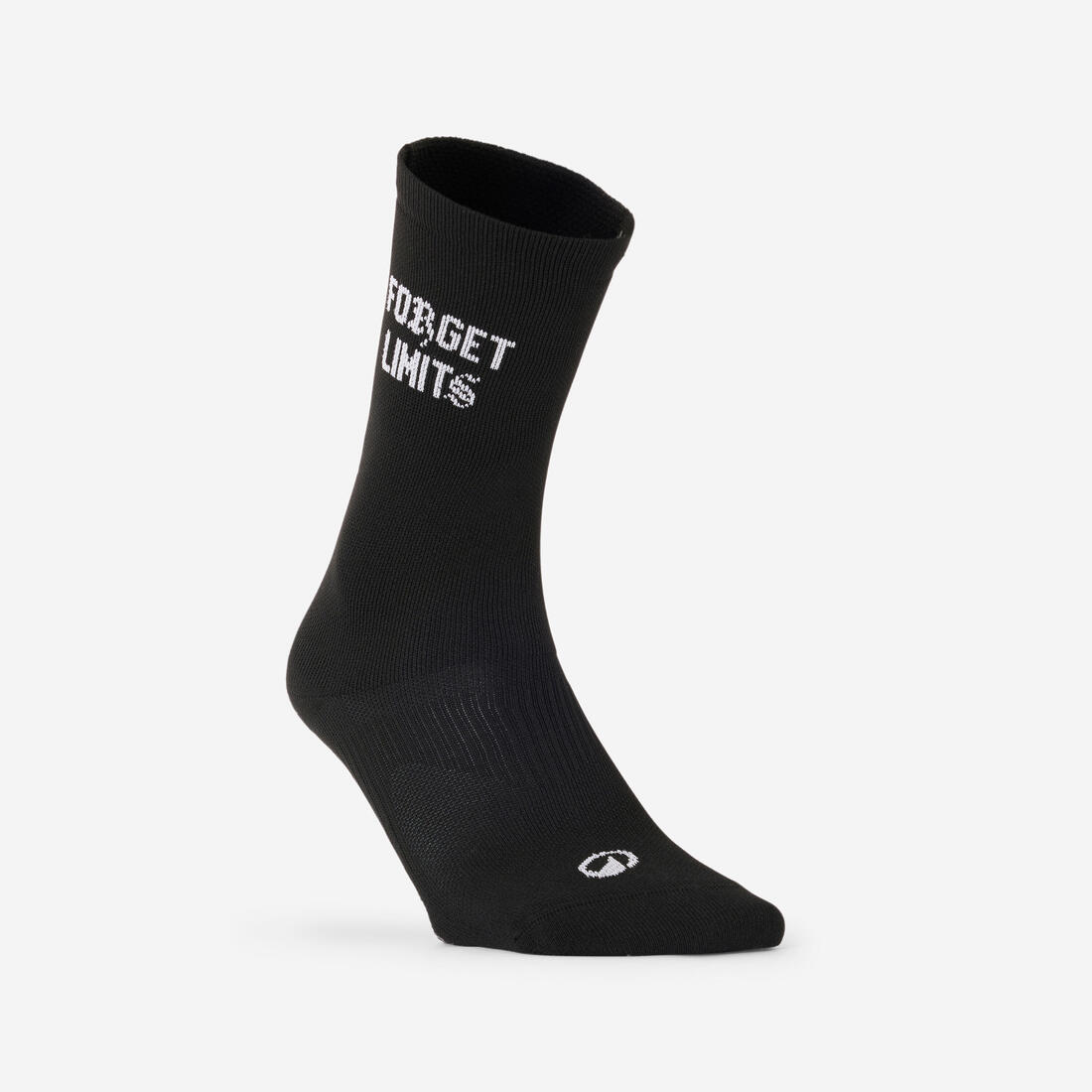 Chaussettes de fitness mi-mollet x5, noir imprimé