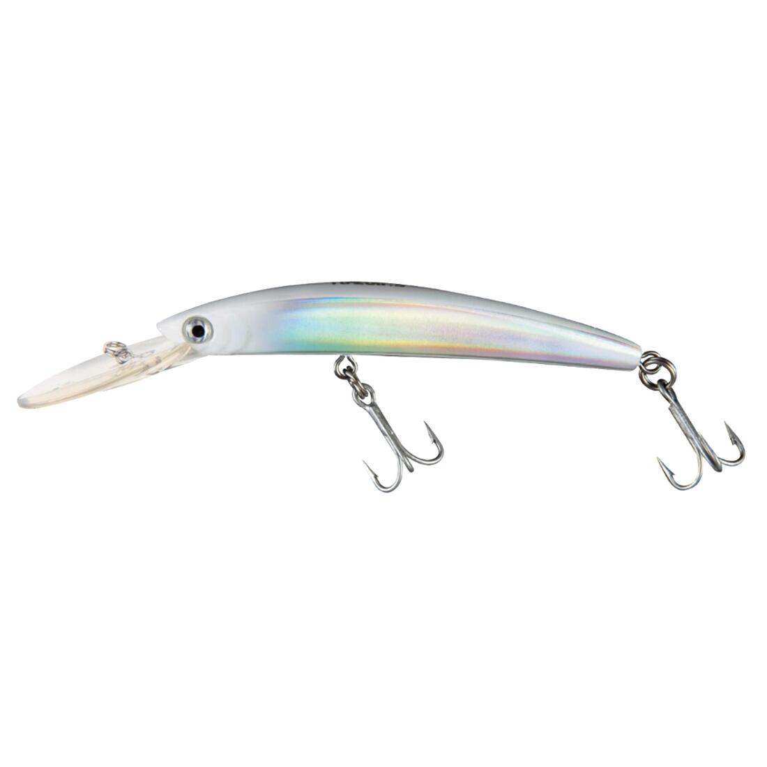 Leurre Crystal deep diver 110 blanc pêche à la traine