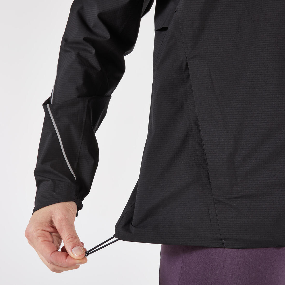 Veste running trail imperméable et respirante Femme, KIPRUN Run 500 aubergine