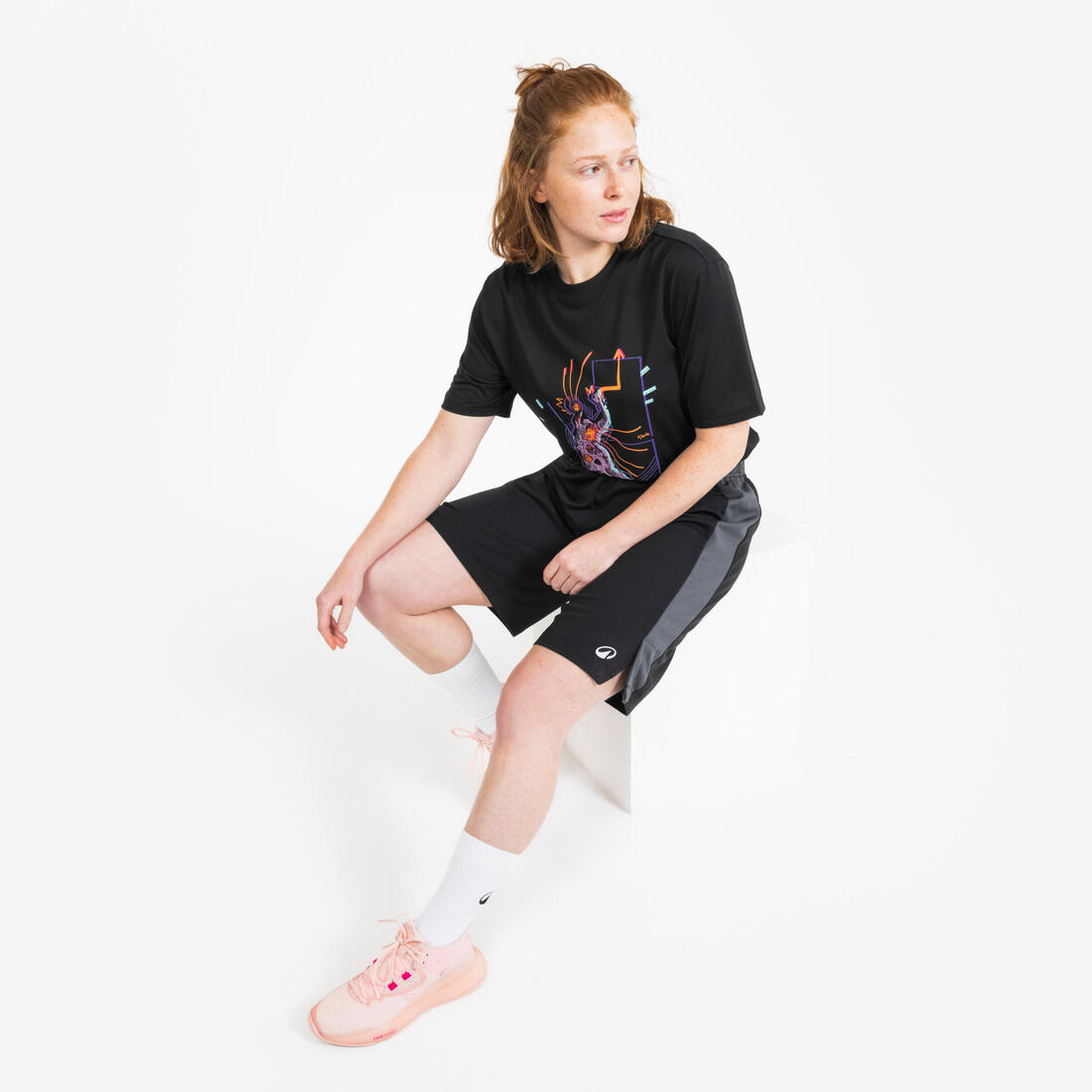 T-SHIRT / MAILLOT DE BASKETBALL HOMME TS500 BLANC 6 PHOTOS