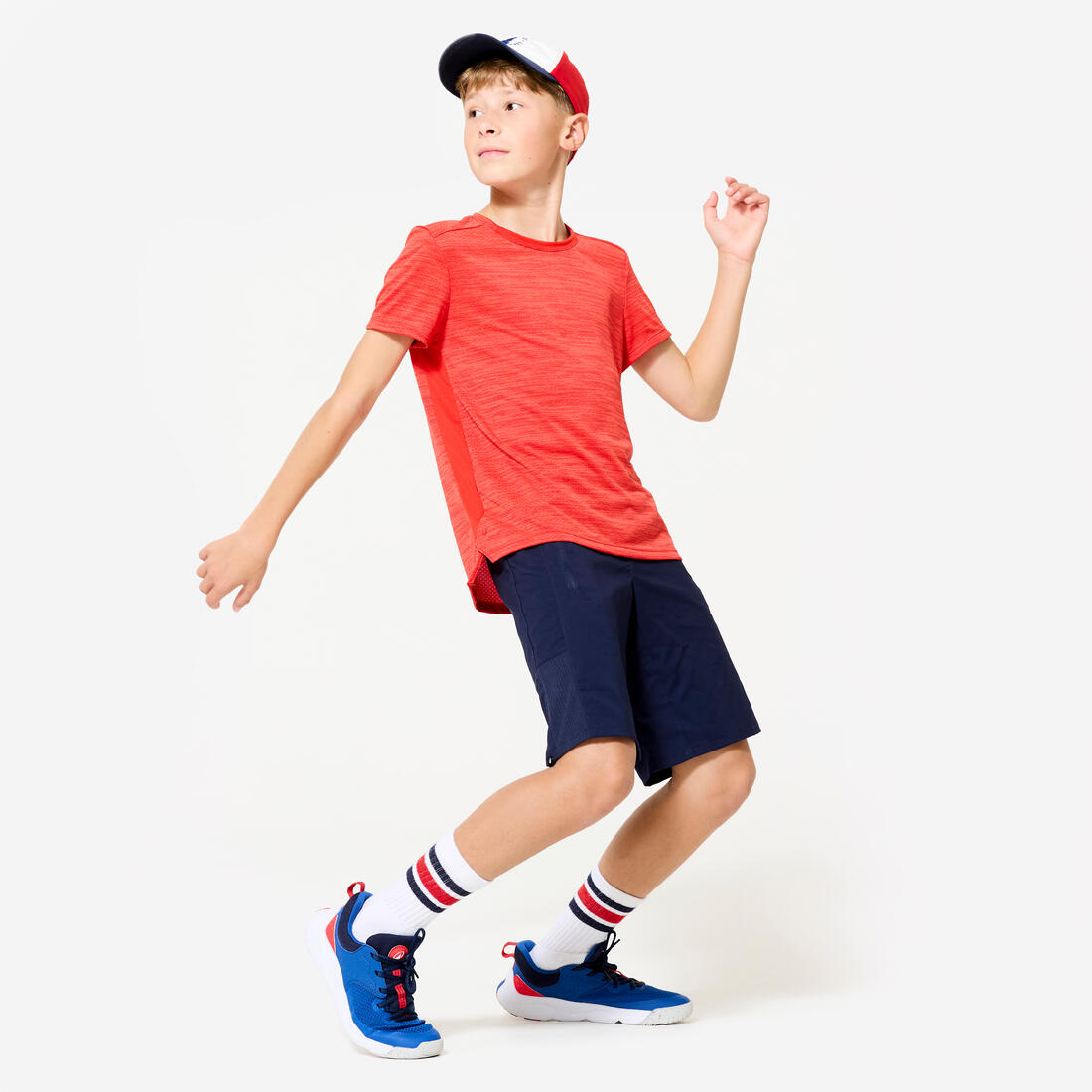 T-shirt enfant synthétique respirant - 500 marine