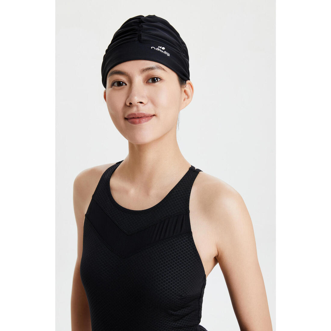 Bonnet de Bain Volume en Maille - Extensible - Taille Unique - Noir