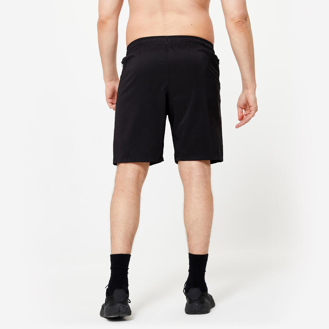 Short de fitness respirant poches zippées homme