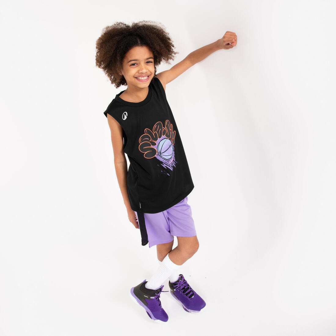 MAILLOT BASKETBALL SANS MANCHE ENFANT - TS500 FAST