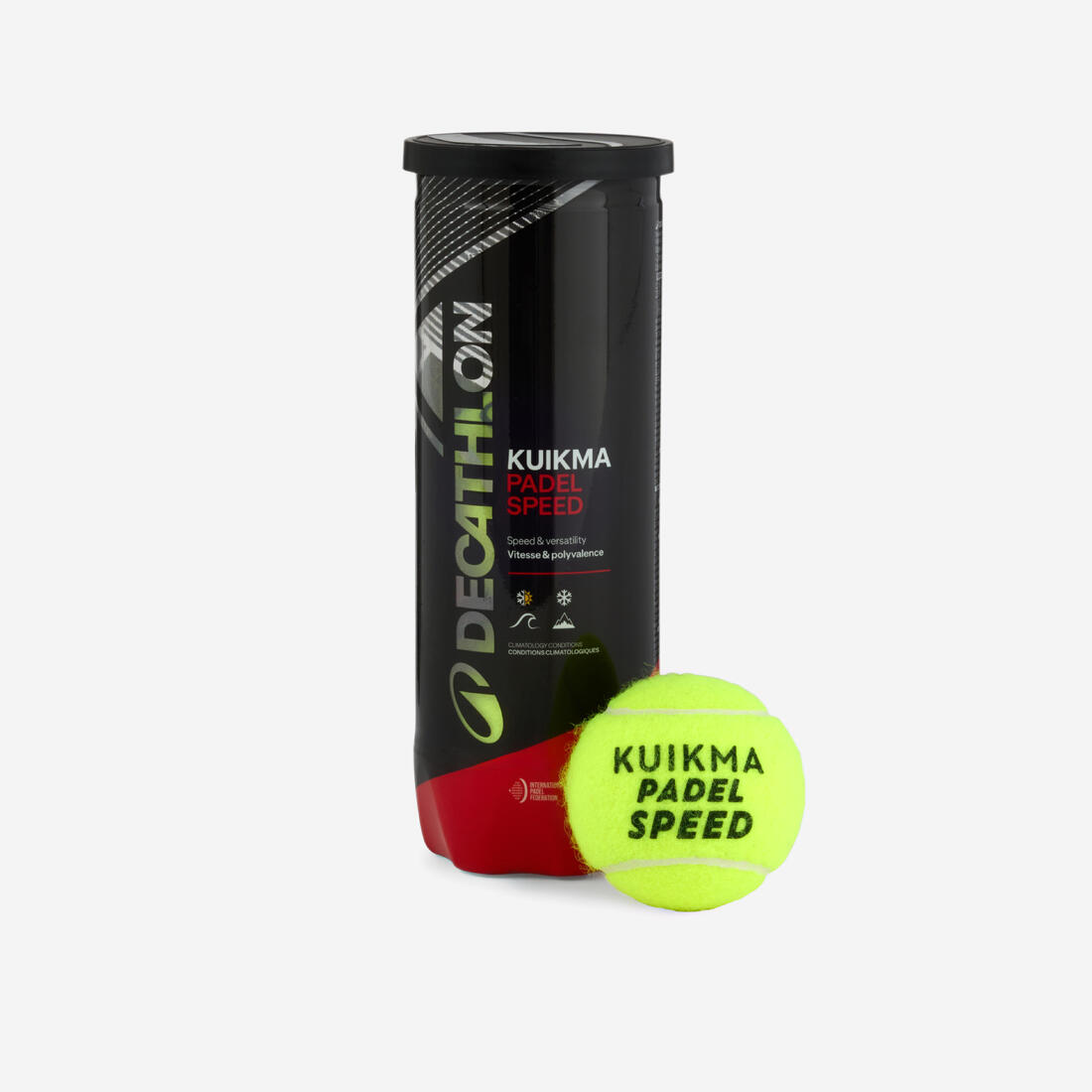 Tripack balles de padel pressurisées - Kuikma PB Speed