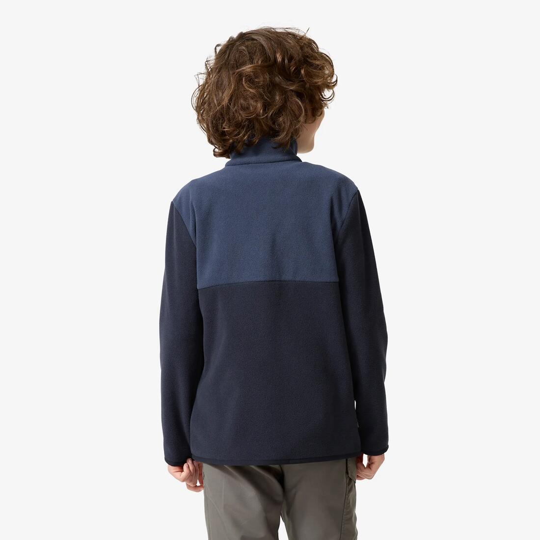 Veste polaire de randonnée enfant 7-15 ans, MH500 bleu et