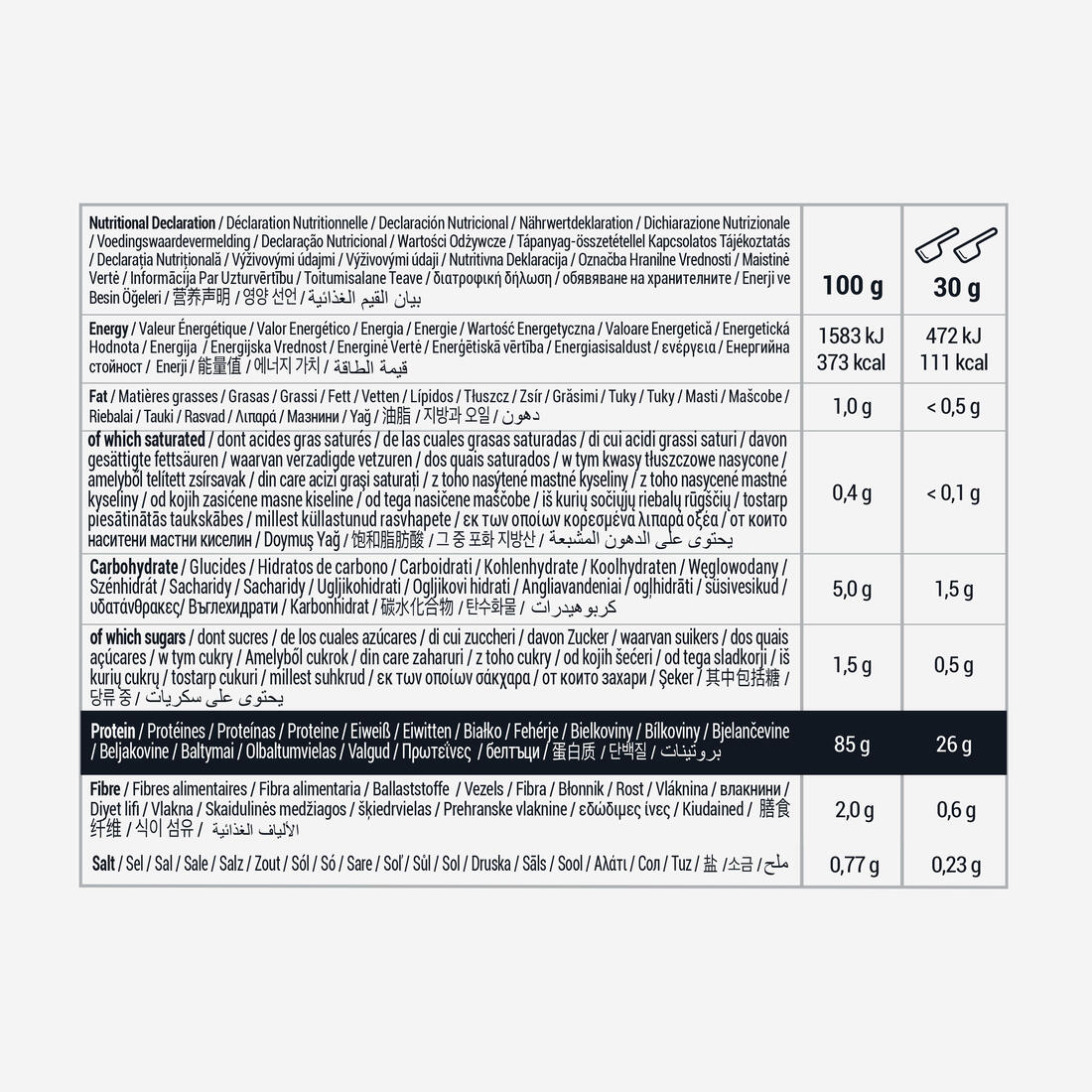 Pure whey protéine 100% isolate goût neutre 900g