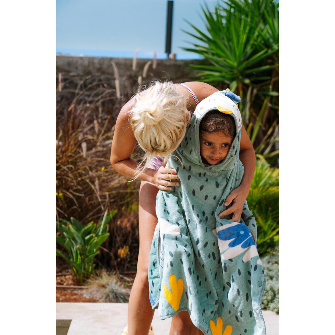 Poncho de bain Bébé - Peroquet vert