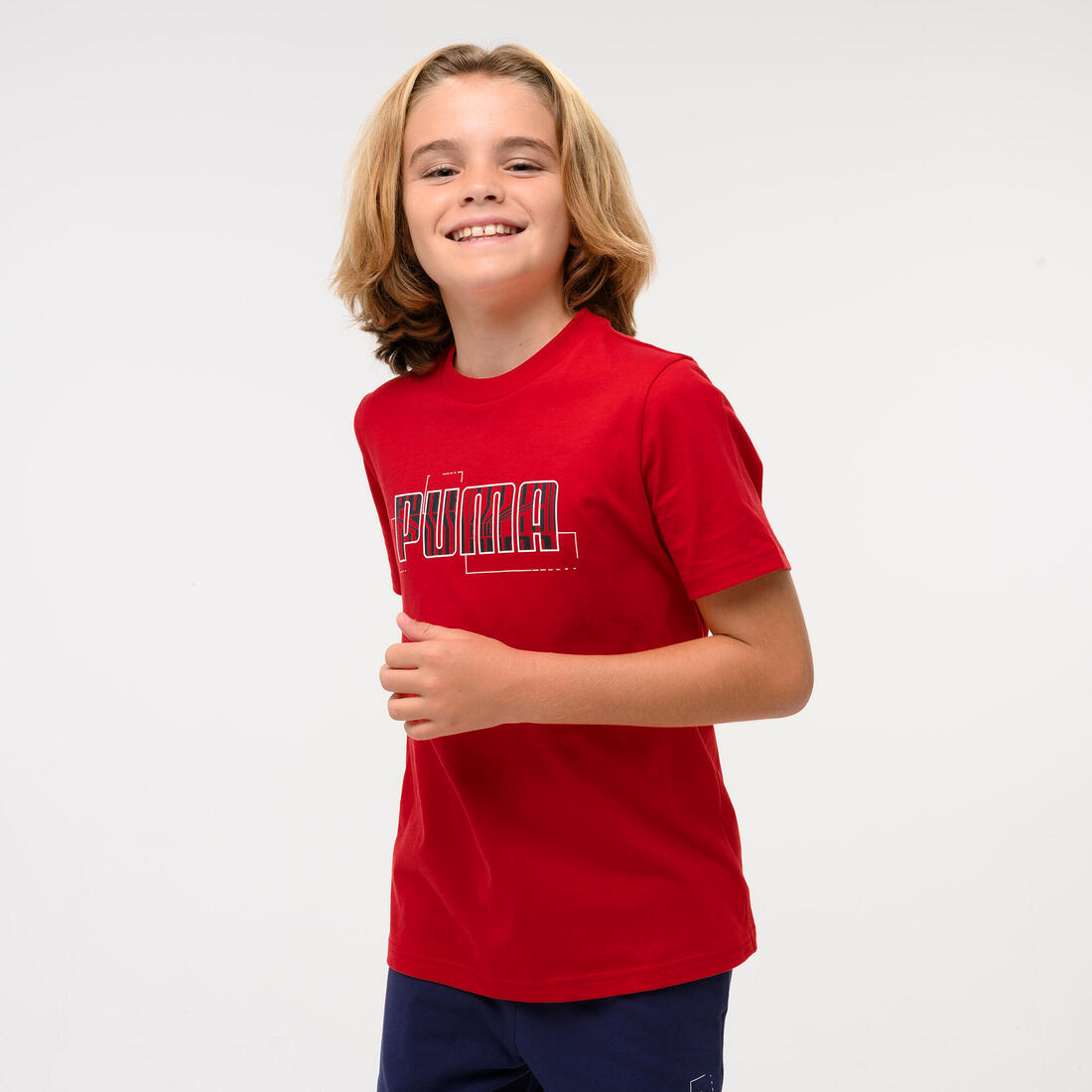 T-shirt coton imprimé enfant – rouge
