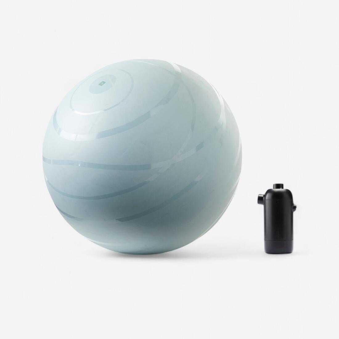 Gym ball taille 2 avec pompe gonflage et dégonflage 65 cm, bleu