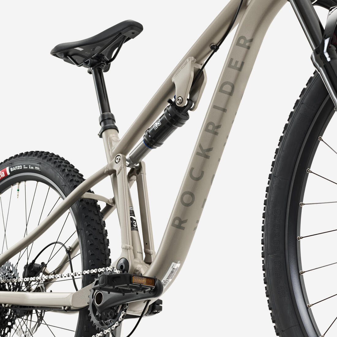 Vélo VTT randonnée tout suspendu 29" cadre aluminium, EXPL 140 S beige