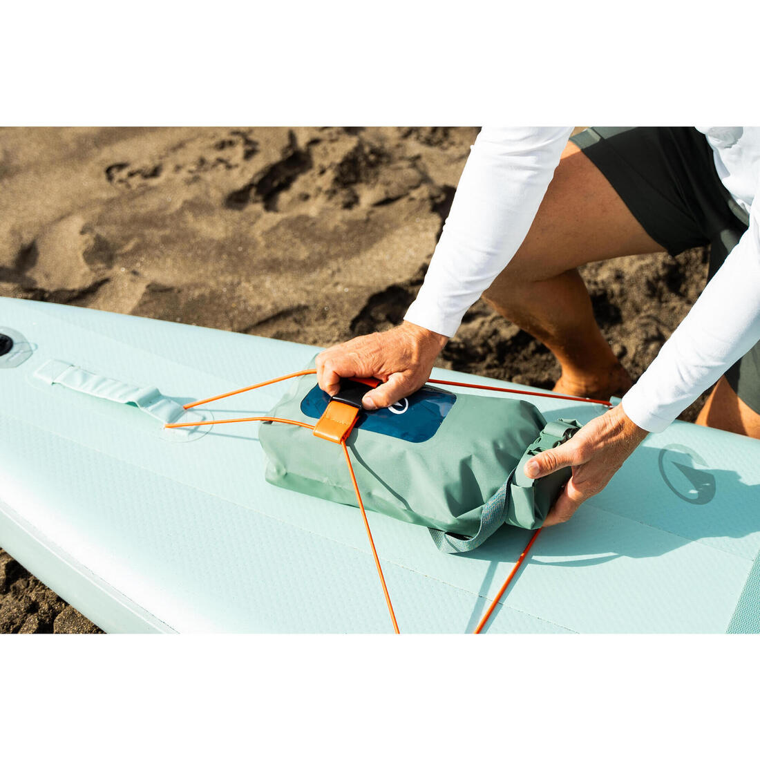 Sac tube étanche (IPX6) robuste avec fenêtre sport d'eau, 5L vert