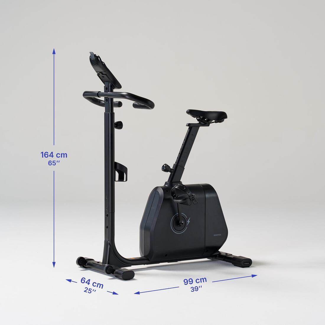 Vélo d'appartement avec résistance motorisée, EB520 B, garanti par Decathlon
