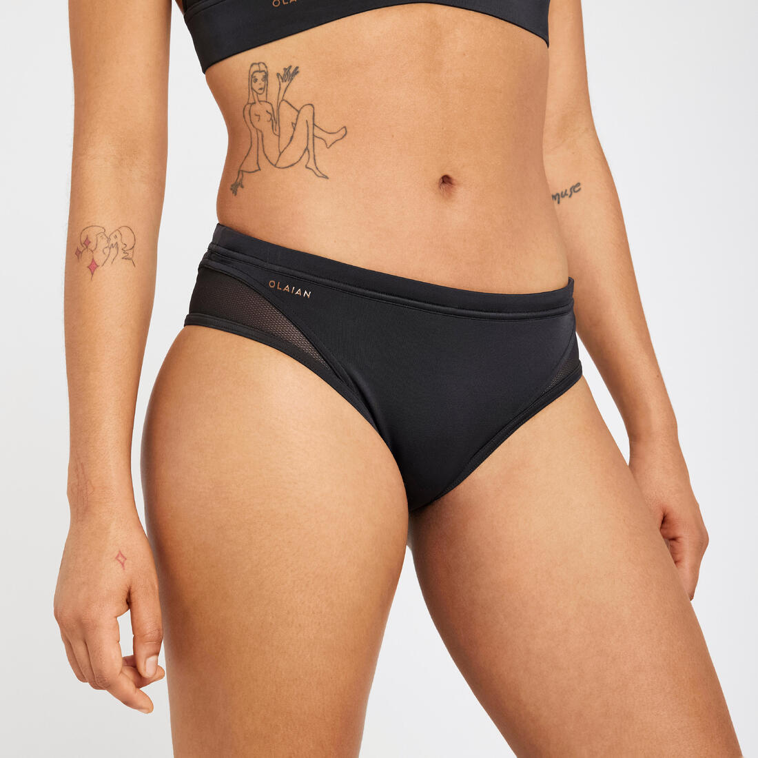 Bas de maillot de bain culotte Femme - Savana noir – noir fumé