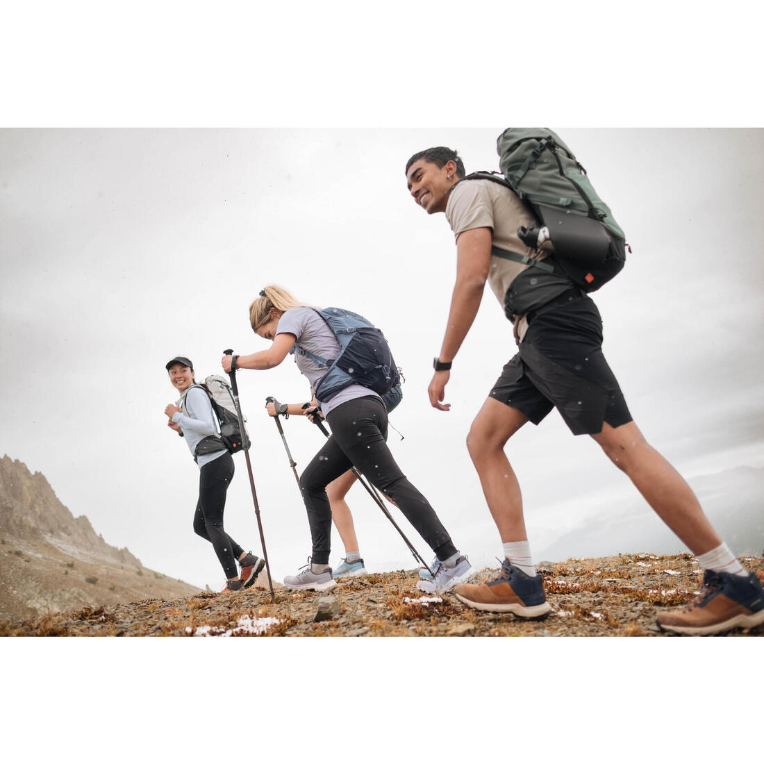 Chaussures imperméables de randonnée montagne - mh500 mid - homme
