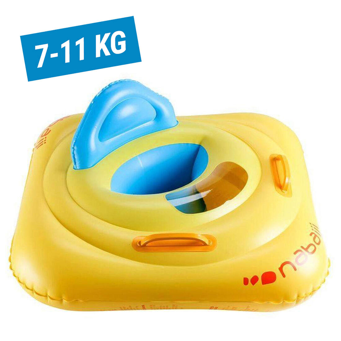 Bouée siège de piscine avec poignées Bébé 7-11kg - jaune