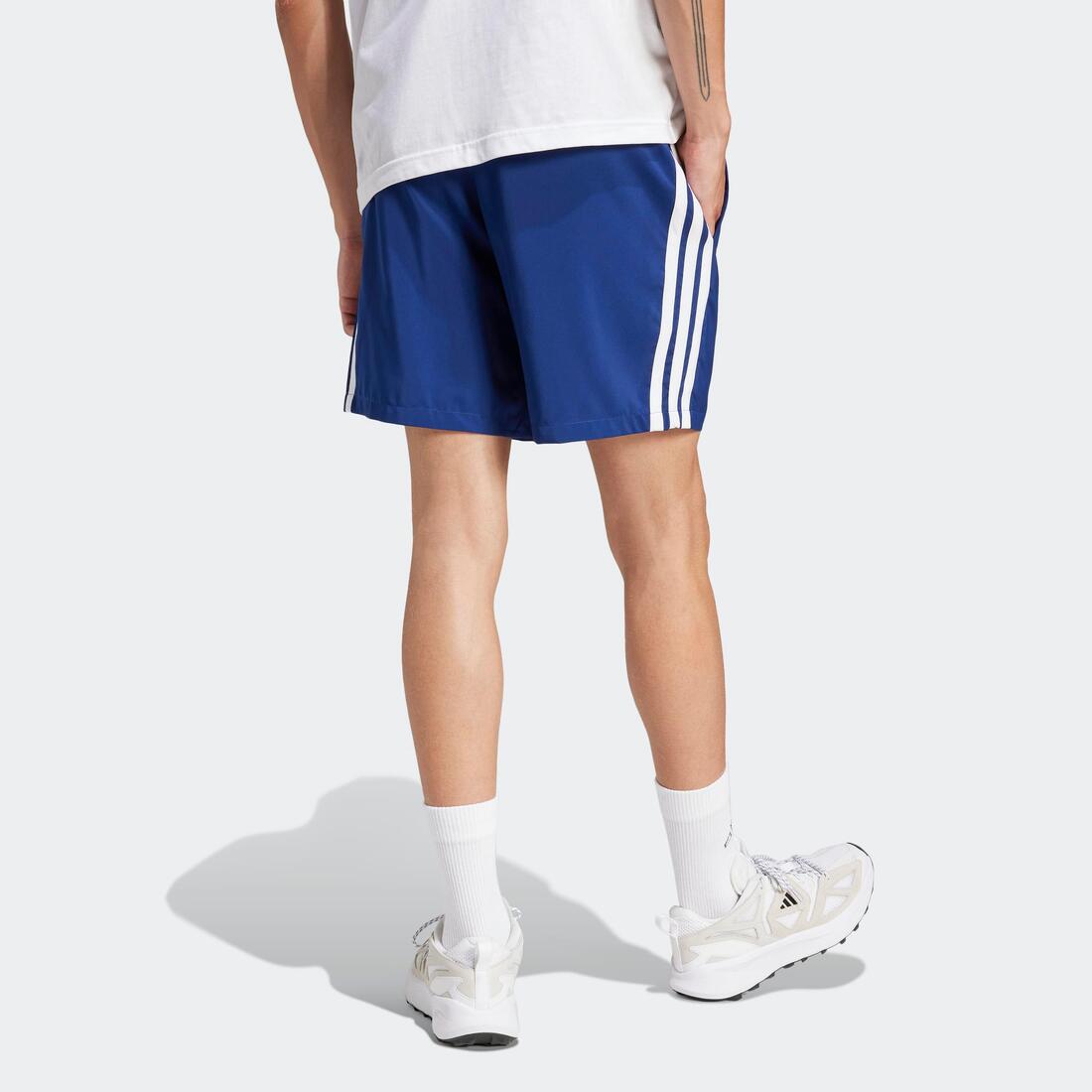 Short de fitness homme, bleu