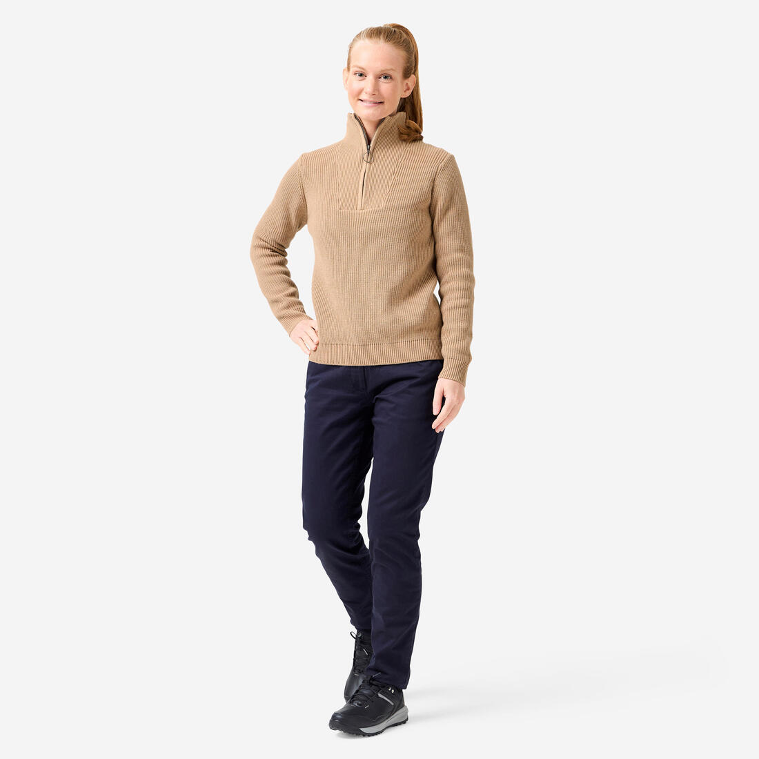 Pull golf 1/2 ZIP Femme - MW500