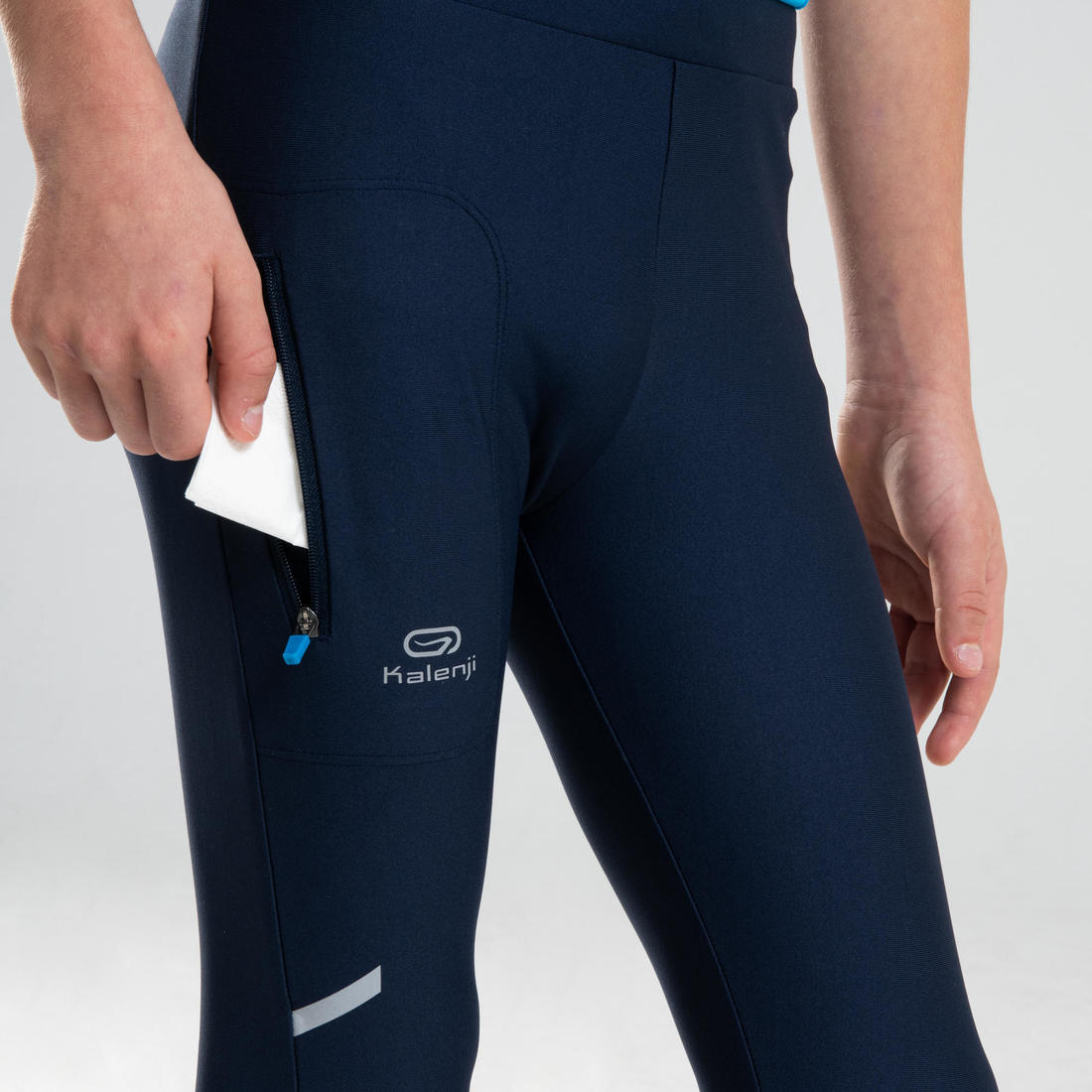Corsaire running Enfant -Kiprun DRY denim