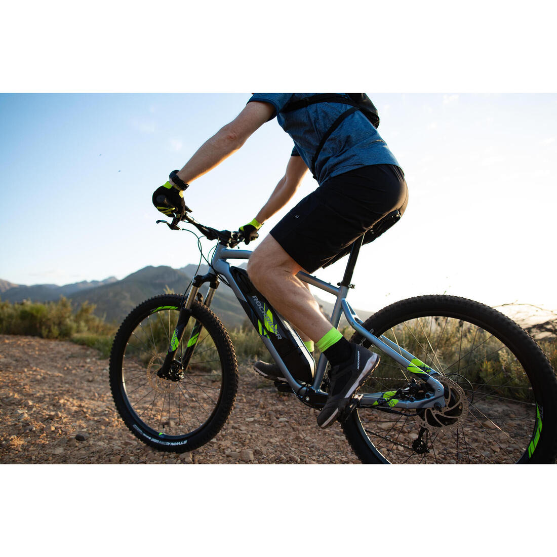 Vélo VTT électrique semi-rigide 27'5", E-ST 100 BLEU