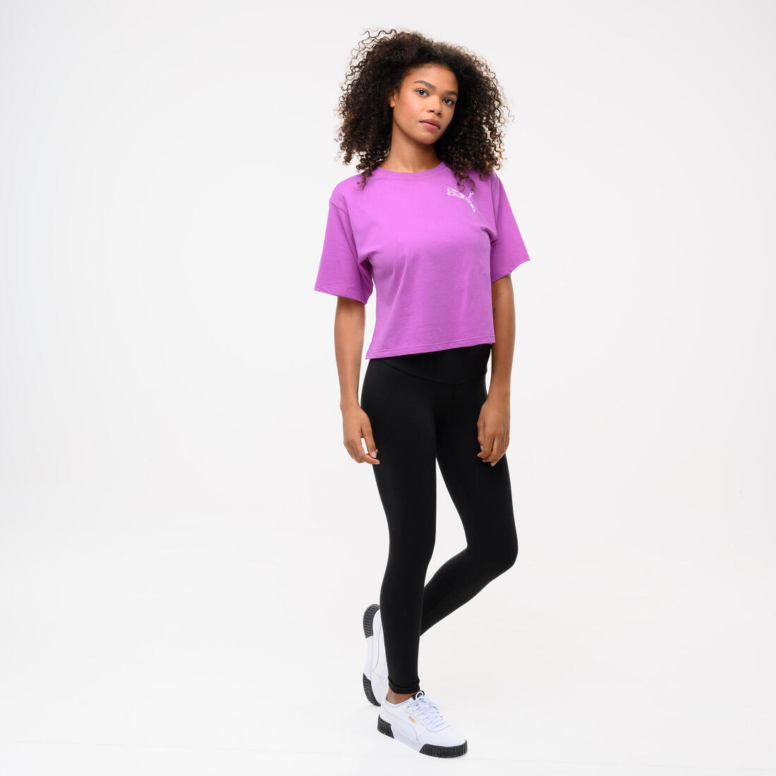 T-shirt en coton court à manches courtes femme
