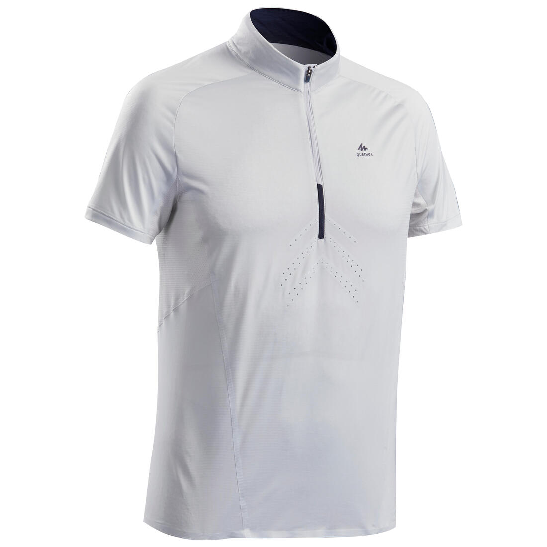 T-shirt manches courtes de randonnée rapide homme FH500  citron – gris lunaire