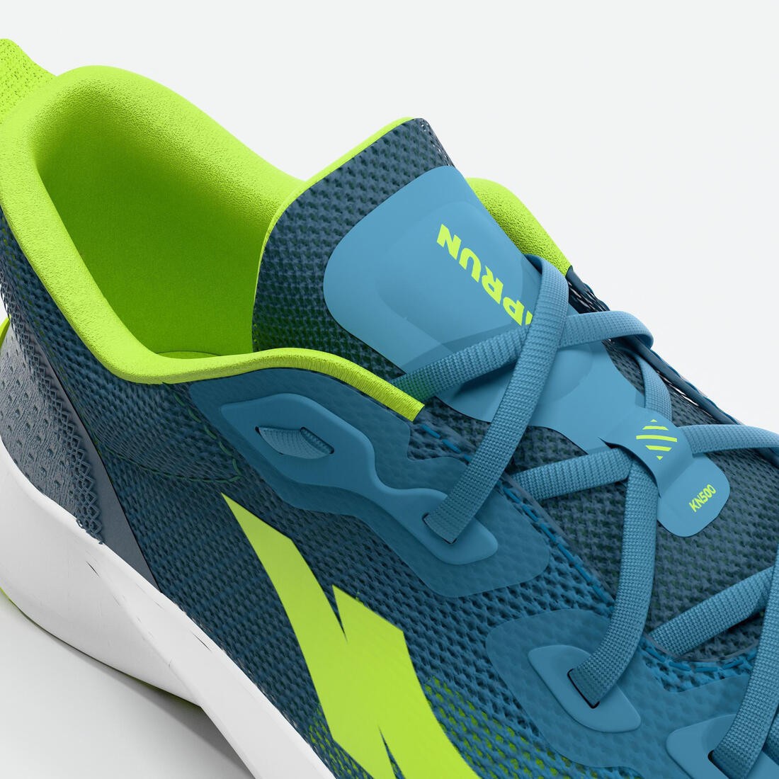 Chaussures de running drop 0 Enfant - KIPRUN KN500 vertes jaunes noires