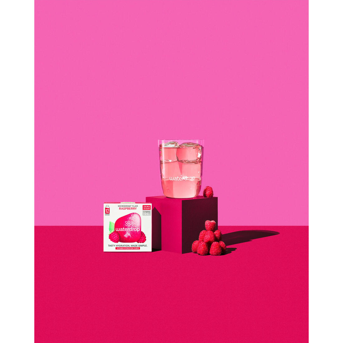 Cubes à diluer extraits naturels framboise, microdrink 12x500ml