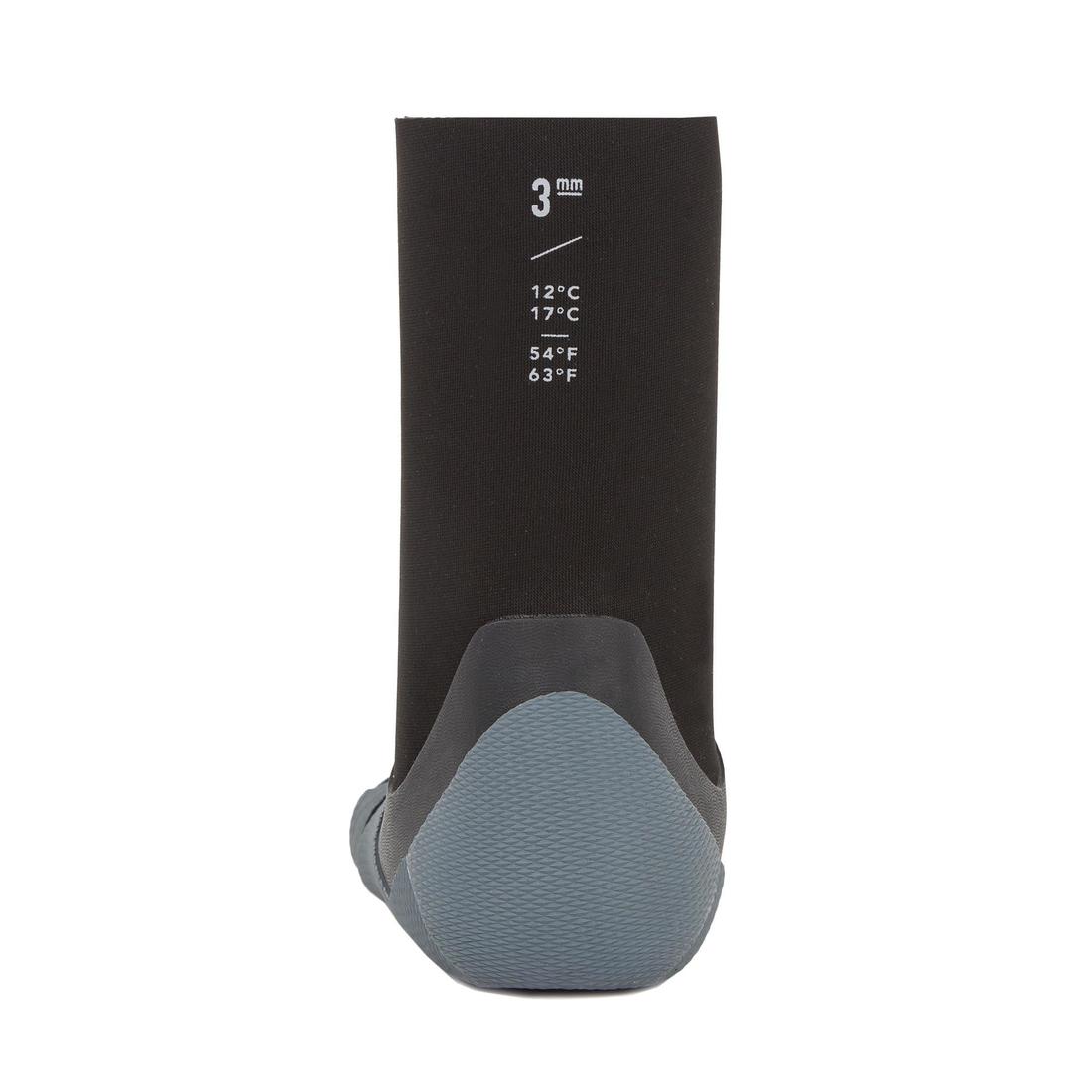 Chaussons Surf 500 Bottillons Néoprène 3 mm noir