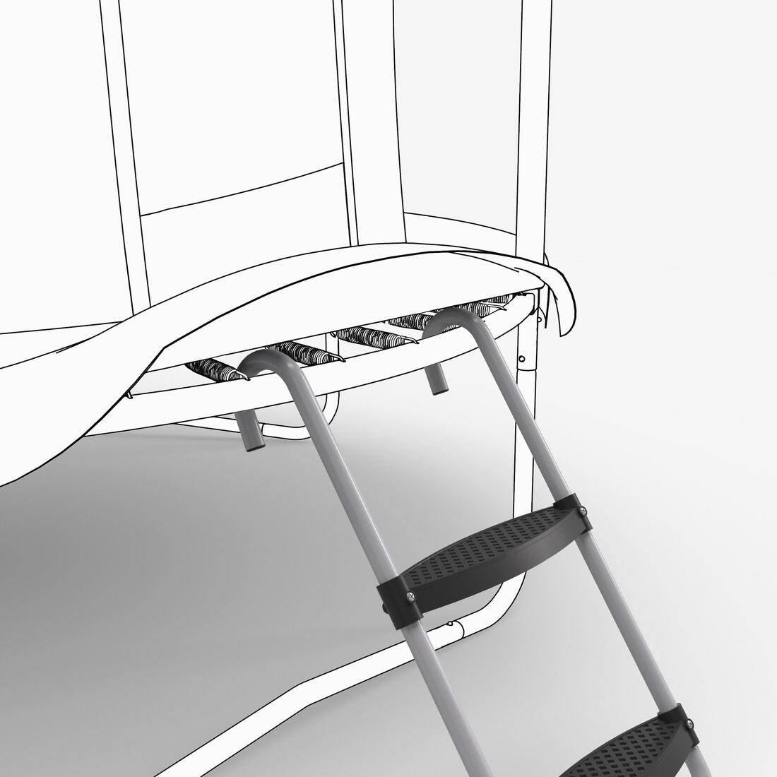 Echelle 2 marches trampolines 240 et 300