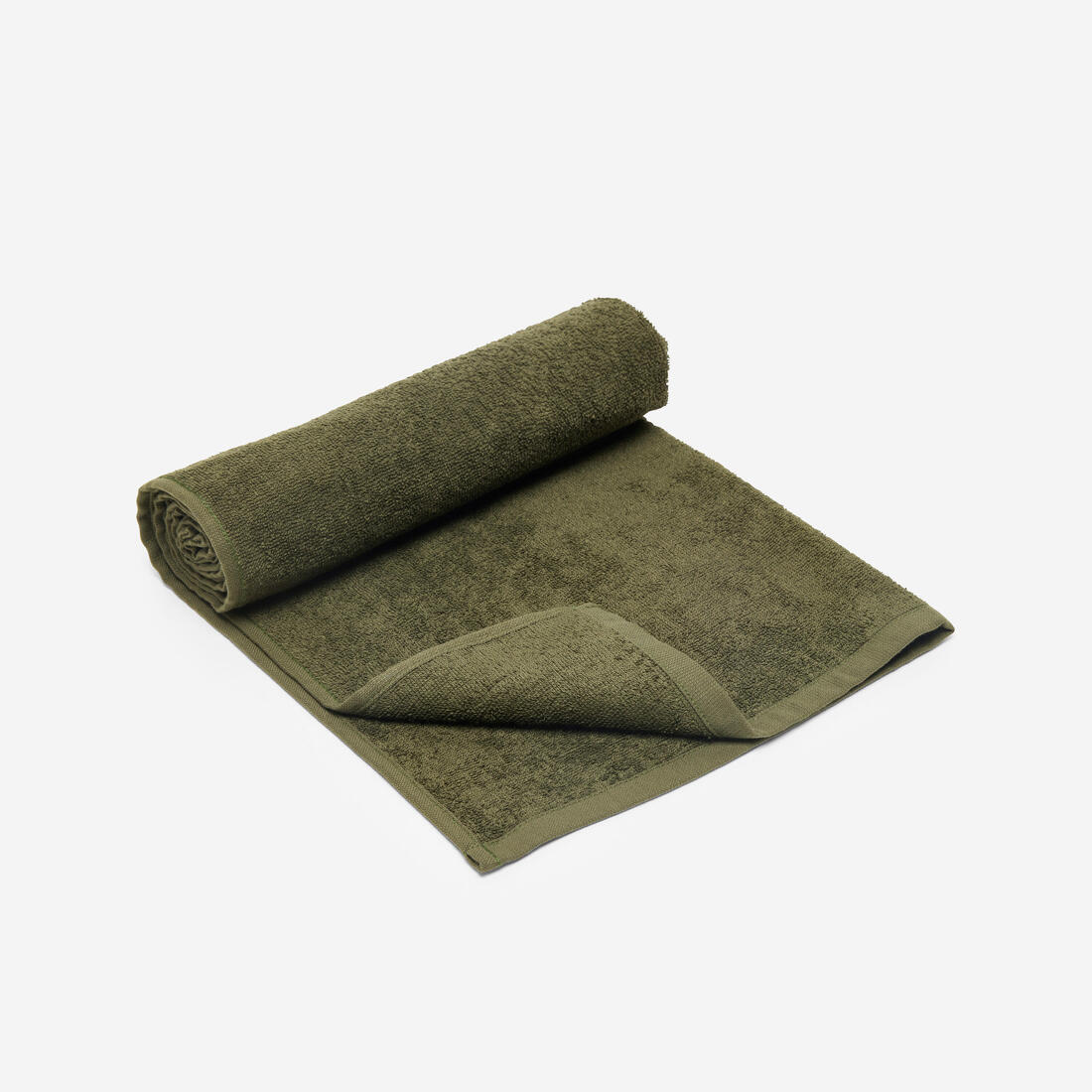 Serviette de fitness en coton 90x50 cm – vert kaki