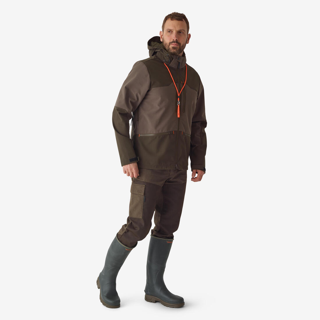 BOTTES CHASSE CAOUTCHOUC HOMME 500 VERTES