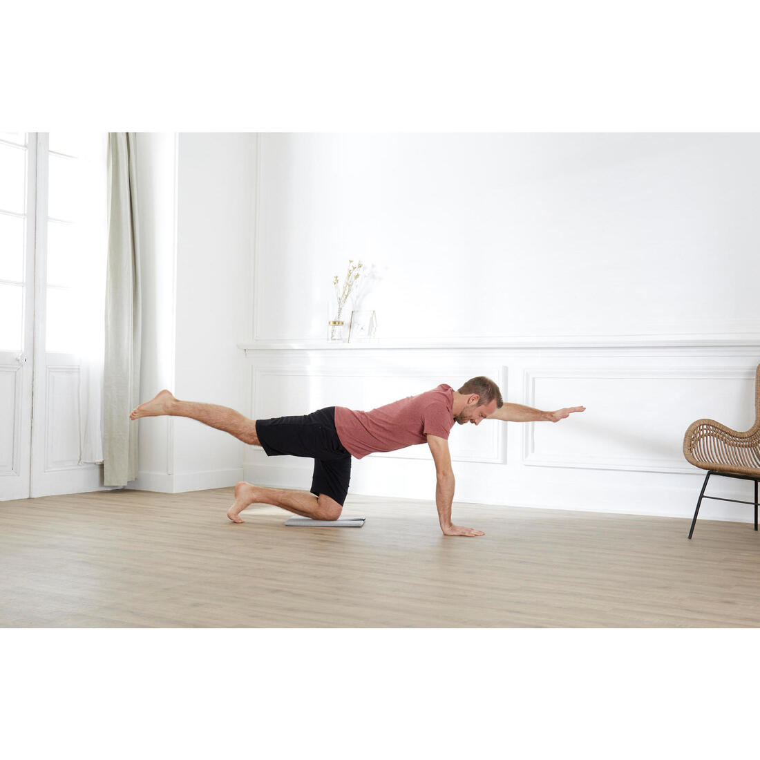 Tapis de sol pilates 50 cm x 39 cm x 8 mm mini - 500 gris