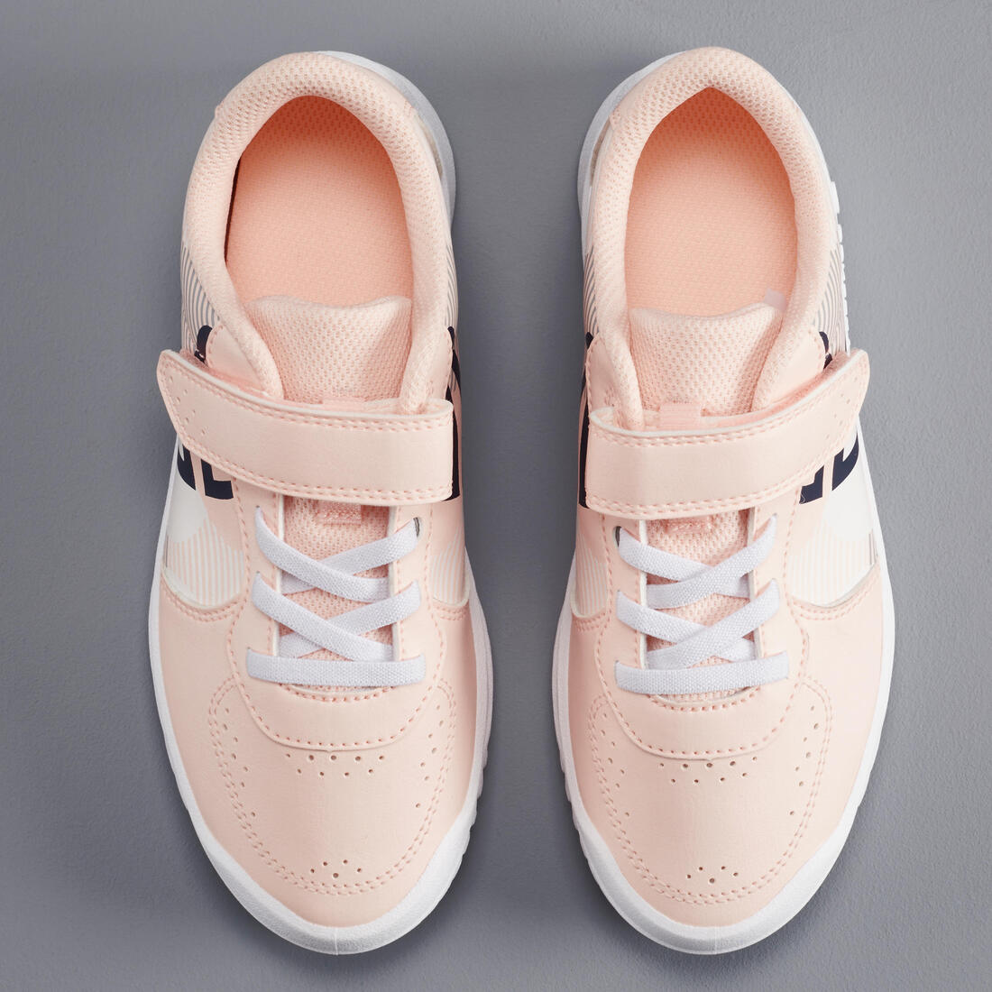 Chaussures de sport à scratch résistantes enfant,  TS130 rose et