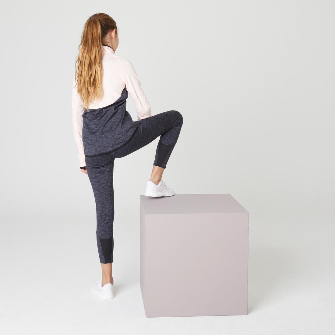 Survêtement enfant respirant, gris et rose pastel