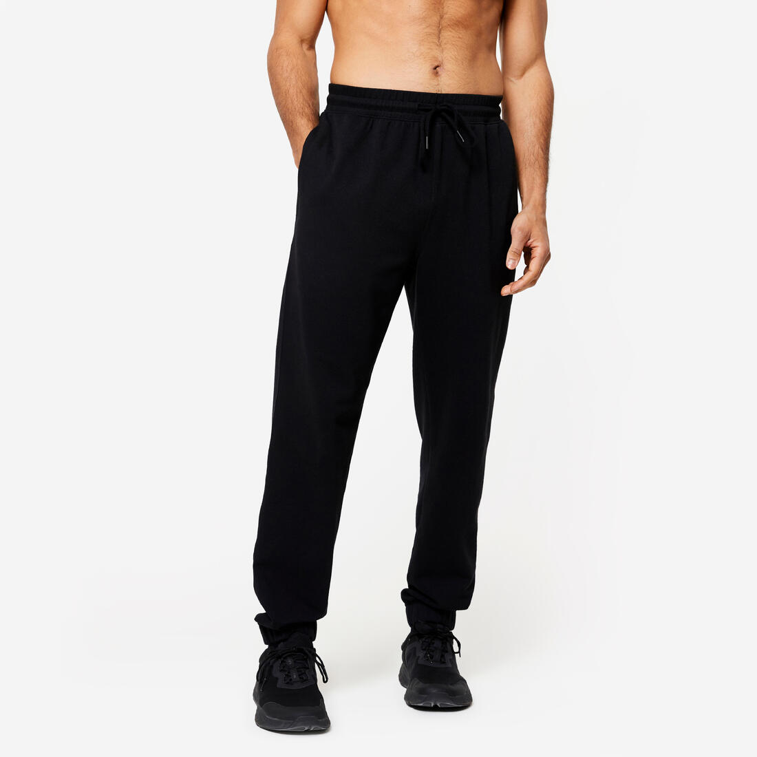 Pantalon jogging fitness regular homme – noir