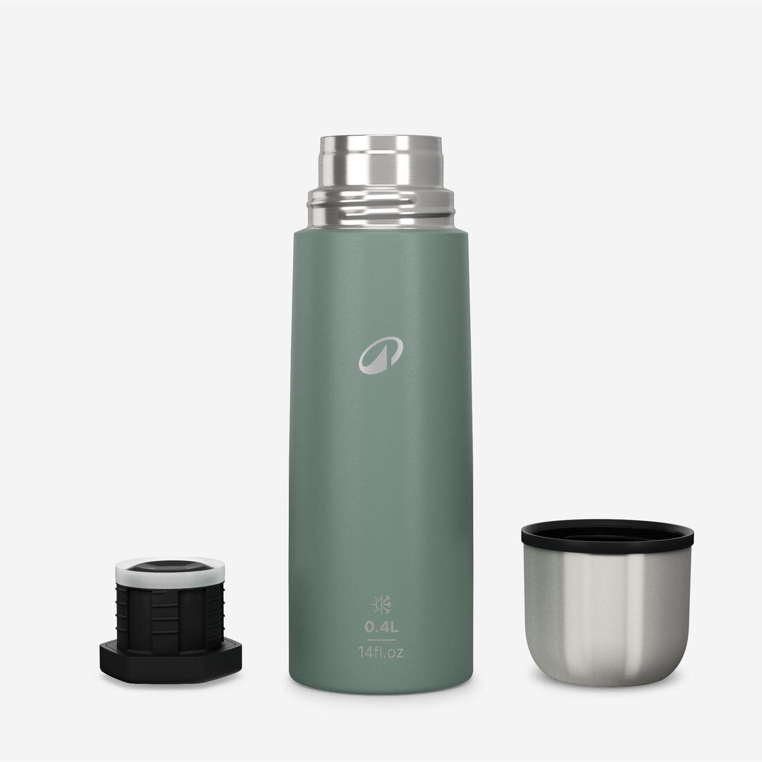 Bouteille isotherme inox 0,4l avec gobelet pour la randonnée