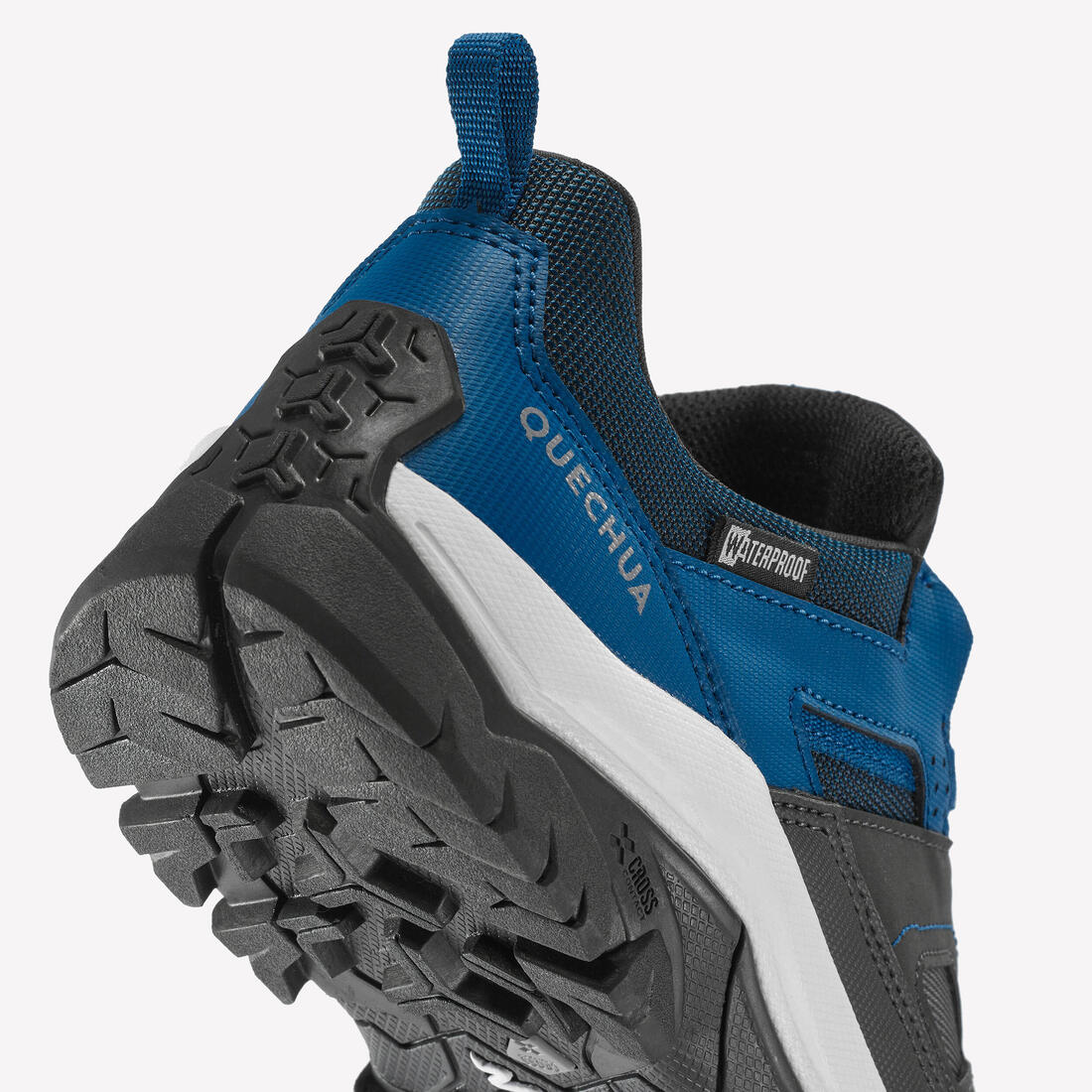 Chaussures imperméables de randonnée enfant avec lacet - CROSSROCK vertes 35-38