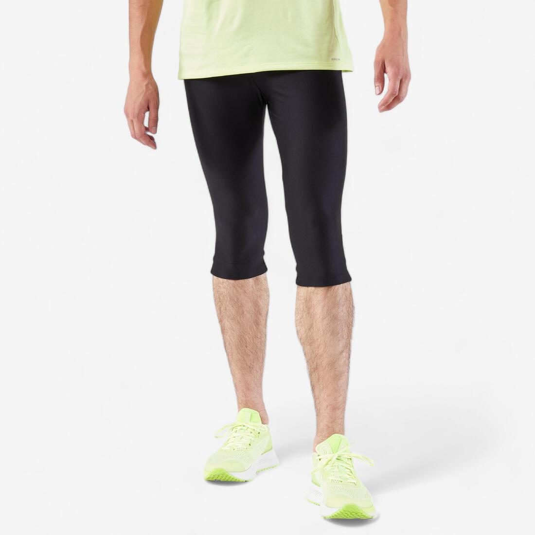 Corsaire de running homme - kiprun run 100 noir – noir fumé