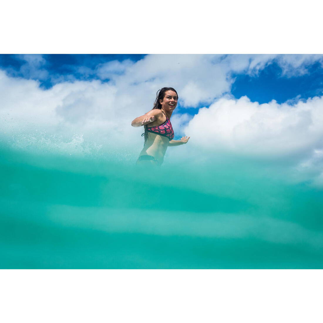 Haut de maillot de bain femme brassière de surf dos dégagé ANDREA KOGA MALDIVES