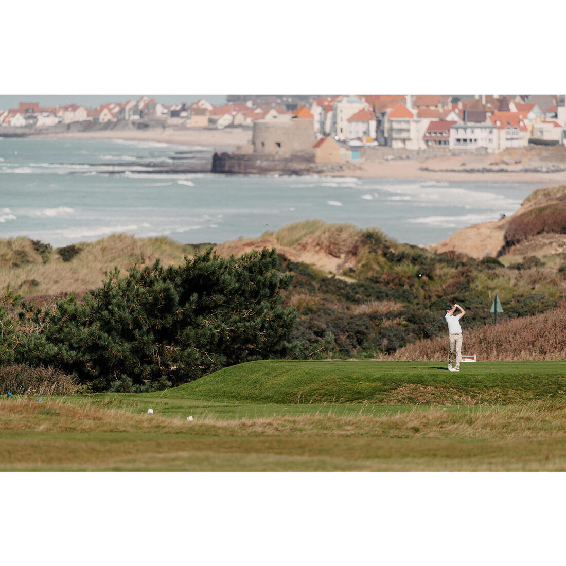 Pantalon de golf chino coton homme, MW500