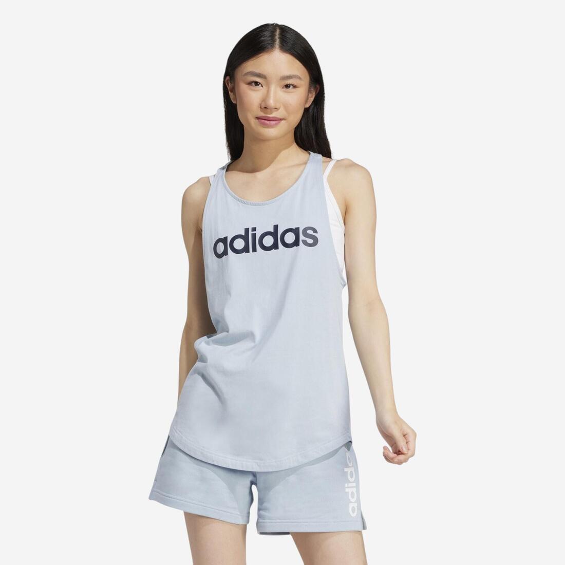 DEBARDEUR DE FITNESS SOFT TRAINING ADIDAS FEMME BLEU